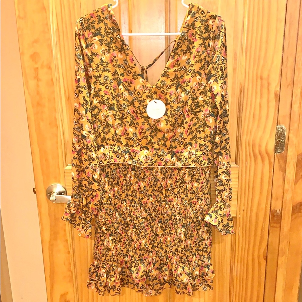 Yellow floral dress